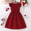 Girls' Summer Cap Sleeve Polka Dot Princess Dress, Ages 6-12