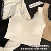 Lace thermal vest women's outer wear with chest pad autumn and winter polished underwear slim and thin sexy bottoming top