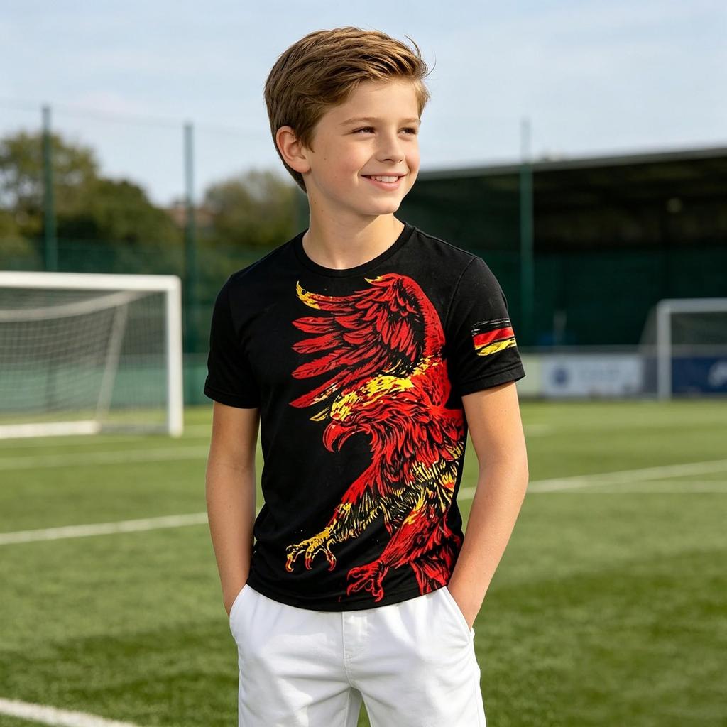 Kids Retro Soccer T-Shirt Vintage Football Top