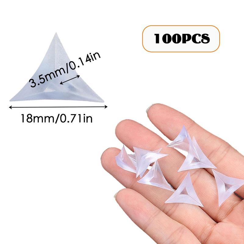 100pcs Clear Dustproof Corner Protector Protective Edge Triangles Soft PP Portable Triangle Stair Dust Corners Brackets