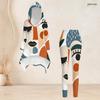 Women Plus Size Abstract Printed Two Piece Set Hooded Long Sleeve High Low Top Fitted Pants