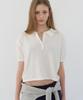 LETTERA Short Sleeve Collar Knit