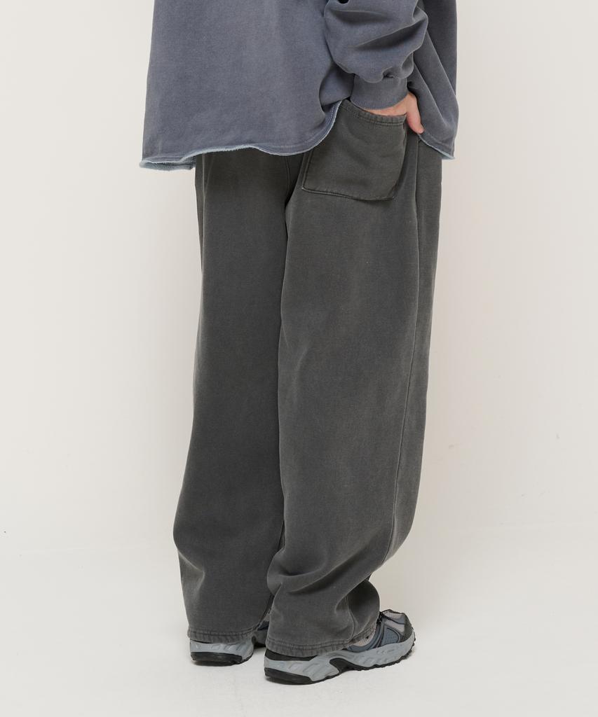 CARGOBROS In Pig Brushed Training Wide Straight Pants (Charcoal)