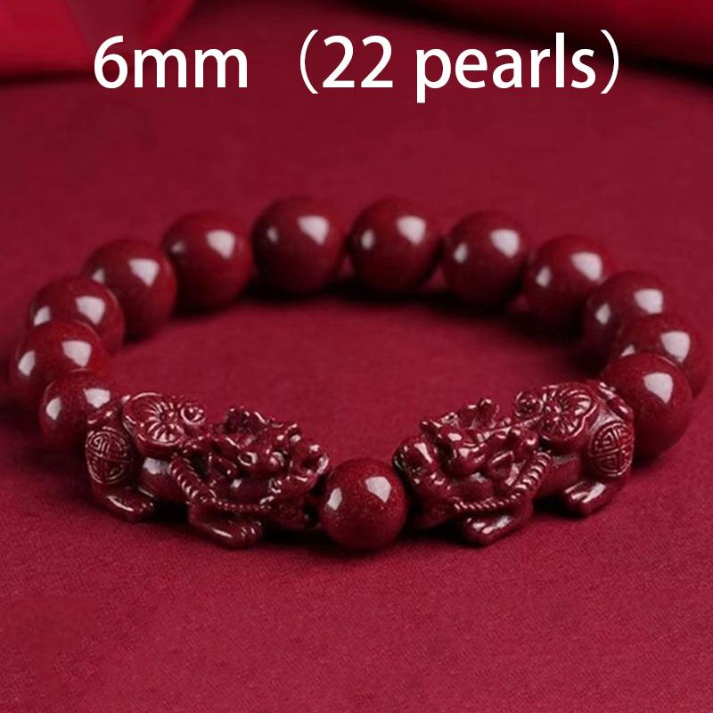 

Браслет Pixiu из натуральной киновари, удачи, богатства, защиты, безопасного браслета из бисера, зодиакального года, переводной бисер, ювелирные изделия, подарки для пары 6mm