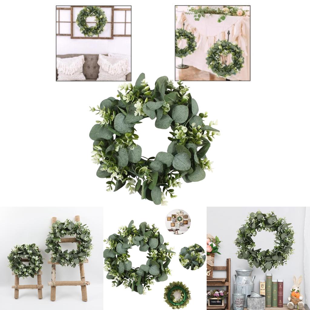 Small Eucalyptus Hanging Wreath Artificial Plant Door Decoration