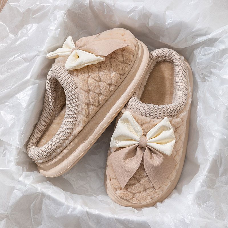 Cotton slippers spring and autumn ladies winter home indoor non-slip couple winter home plush men warm