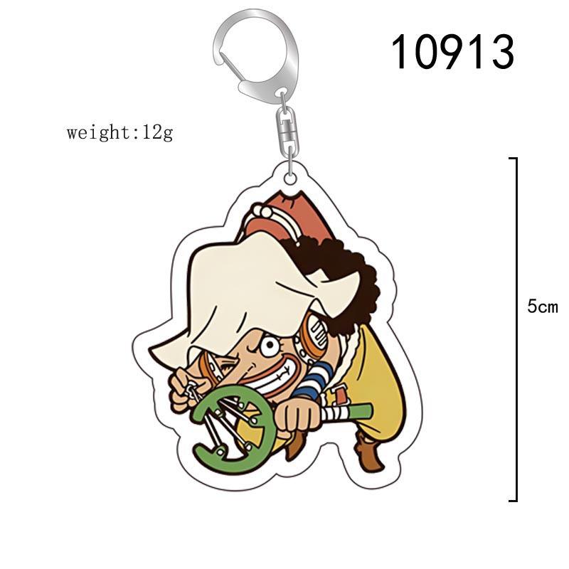 Acrylic Key Chain for One Piece Monkey D. Luffy Franky Trafalgar Law Bepo Nico Robin Acrylic Key Buckle Anime Peripheral Pendant