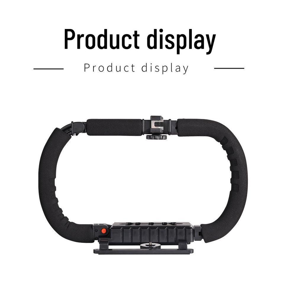 U-shaped DSLR Handheld Stabilizer with DV and C-shaped Bracket for Mobile and Flashlight