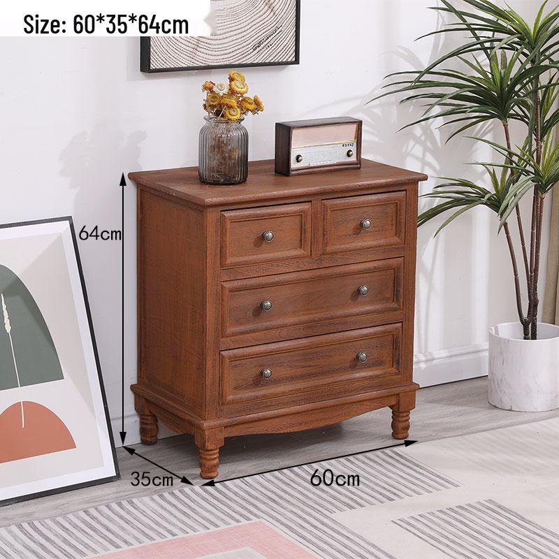 American Solid Wood Five-Drawer Chest - Living Room/Bedroom Storage Cabinet