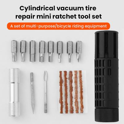1 Set Fahrradreifen-Reparaturset mit Ratsche Speckstreifen