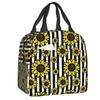 Sunflower With The Light Of Stars Insulated Lunch Tote Bag for Women Floral Cooler Thermal Food Lunch Box Kids School Children