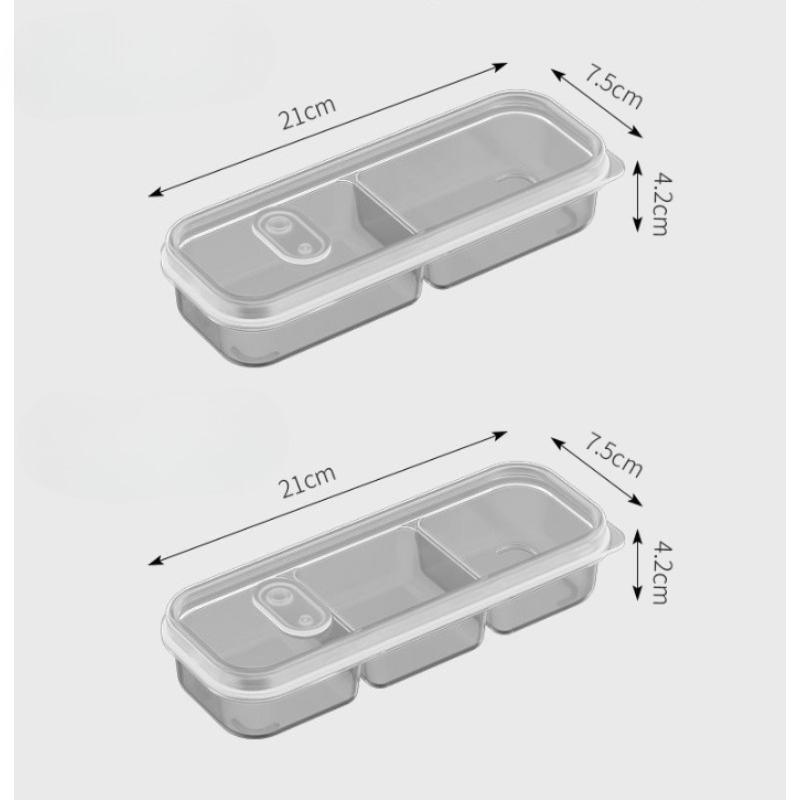 2/3 Compartments with Breathable Plug for Good Sealing Narrow Seam Refrigerator Fresh-keeping Box Frozen Meat Vegetable Food