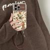 Rose doll lanyard suitable for apple 15pro mobile phone case iphone17 electroplated silicone 16 retro anti-drop