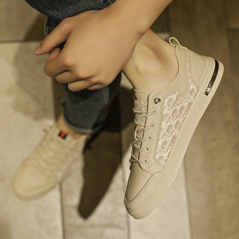 New spring fashion student casual sneakers men's low-top lace-up board shoes
