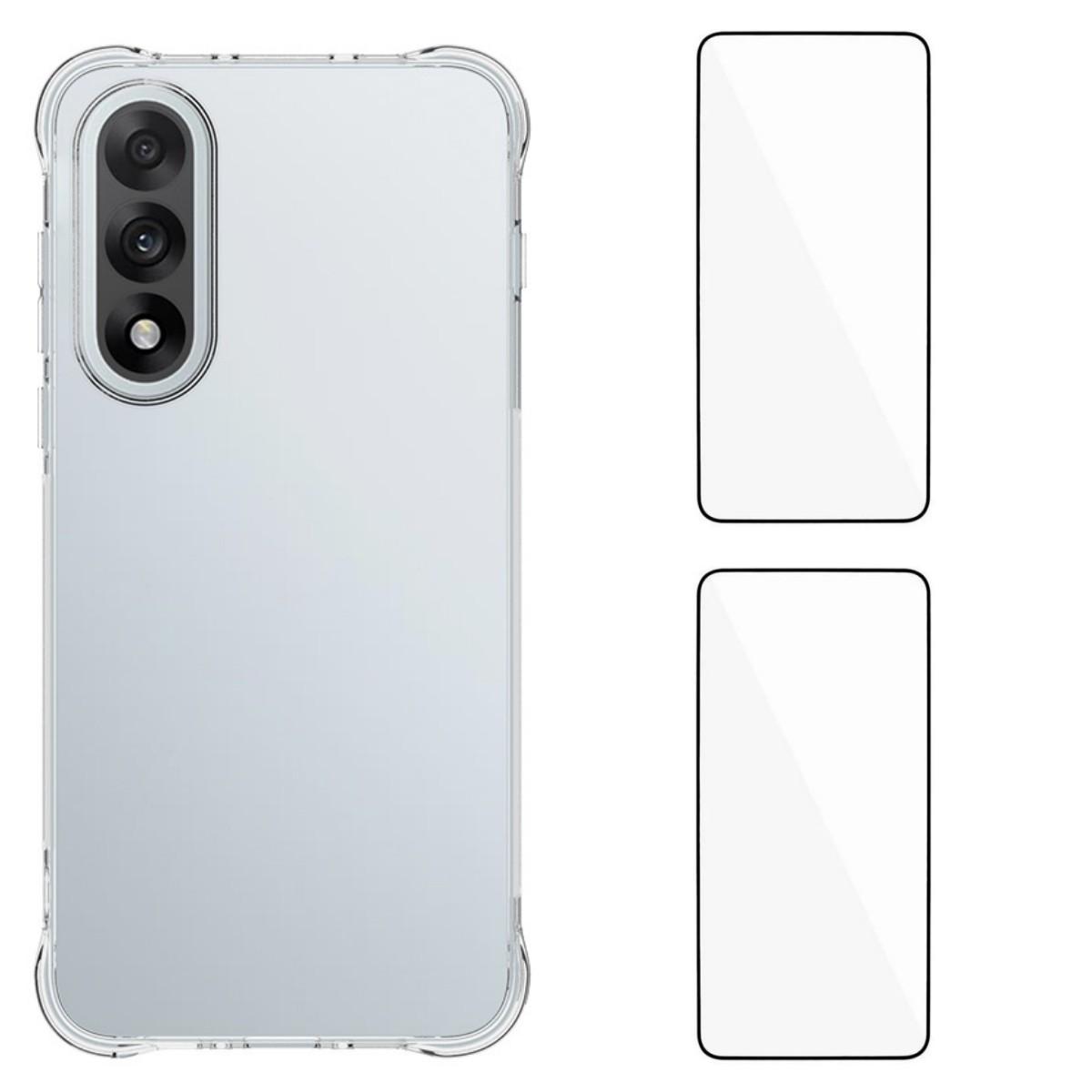 

Для OnePlus Nord 5 5G/Ace 5 Ultra 5G ТПУ чехол WANLONFENG WL2 Серии 2.0мм Чехол для телефона с 2 шт. Защитных стекол Transparent