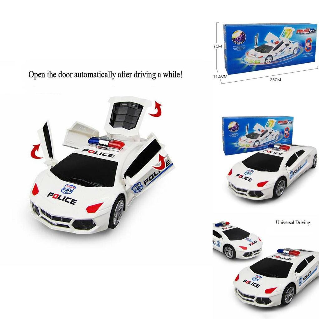 Stunning Police Car Led Light Music Rotating Toy For Kids Universal Driving Fun