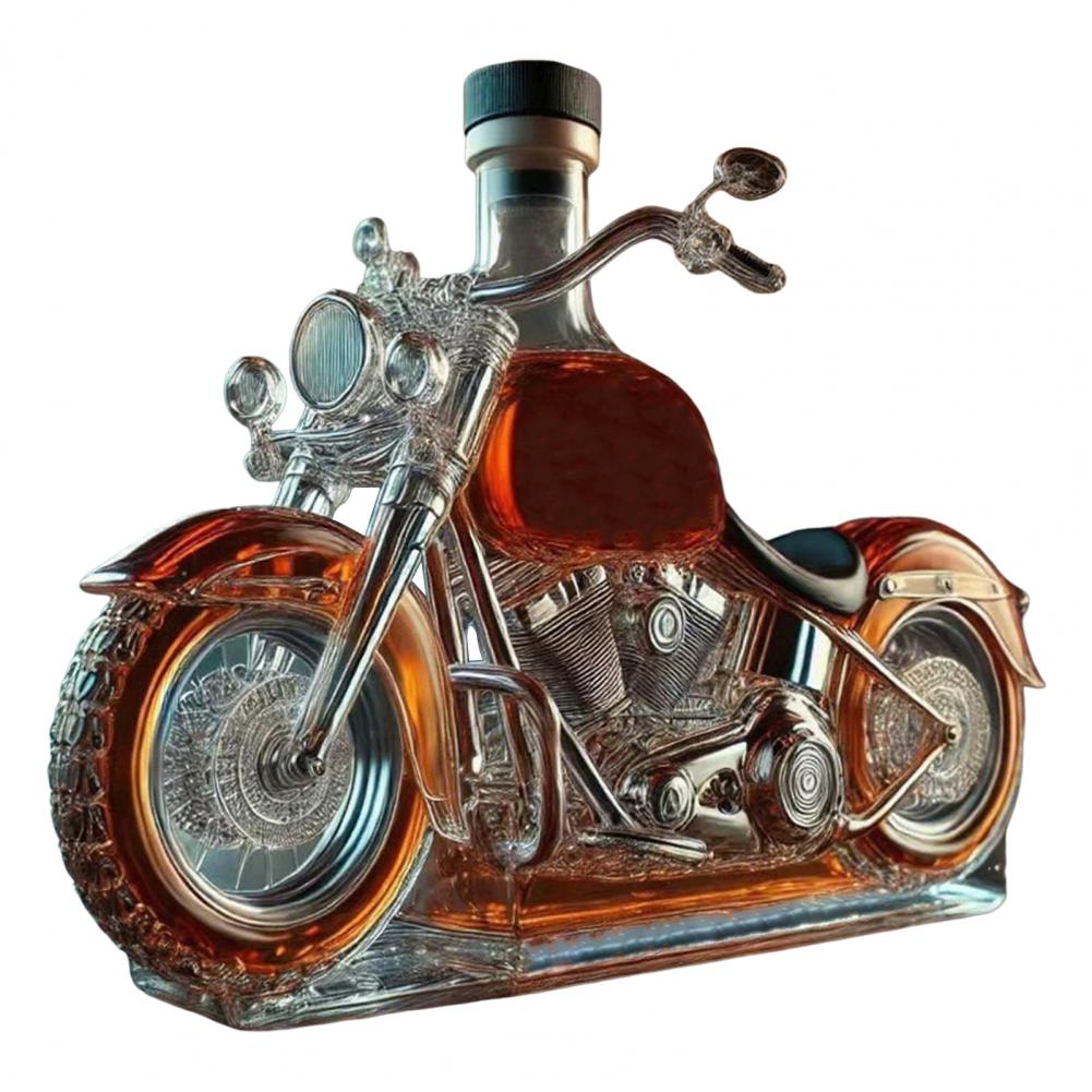 

Вінтажний графин для вина у формі мотоцикла, скляний аератор для віскі, шампанського, горілки - Кухонний барний аксесуар, настільний декор