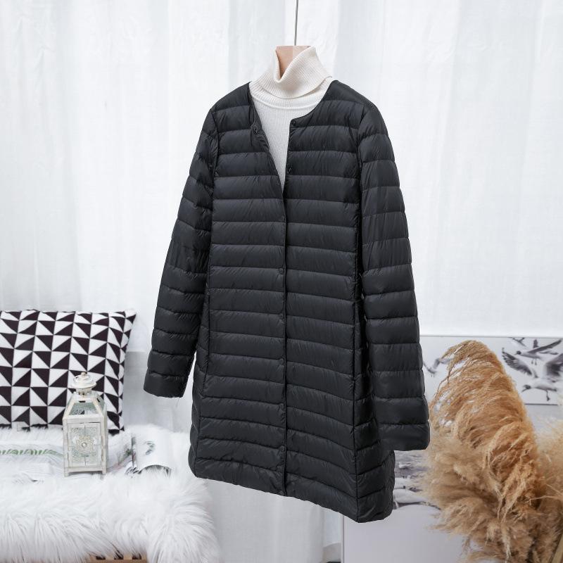 2025 Down Jacket Women's New Autumn and Winter Light and Thin Short Ultra-light Inner Wear Liner White Duck Down V Collarless Jacket