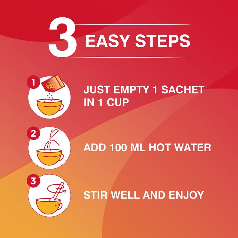 Red Label Instant Masala Chai Premix - 13g*10 Sachets | Instant Tea Premix| Tasty Tea Ready In 10 Sec | 10 Single Serve Sachets | From the House