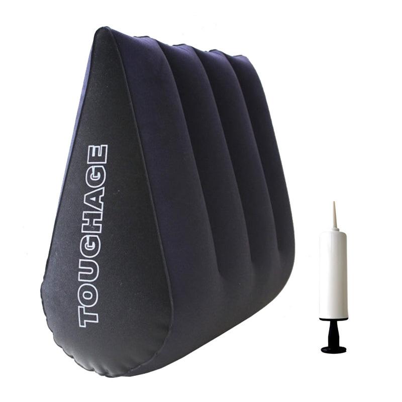 Nafukovací sexuální polštář pro dospělé hry Trojúhelníkový pomocný polštářek Pomůcka pro polohu G-bodu Klín na postel Přenosná sexuální hračka Podpůrný polštář