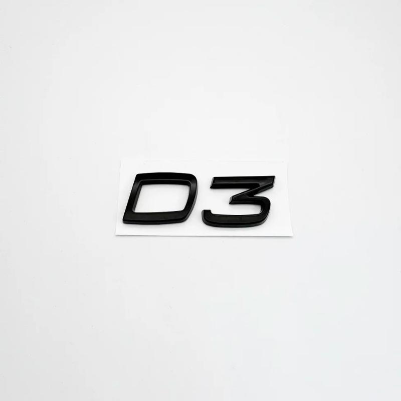 1PC ABS D2 D3 D4 D5 D6 D7 Car Letters Logo Trunk Emblem Badge Sticker For Car S40 S60 V40 V50 XC40 XC60 V70 V60 S90 C30 XC90