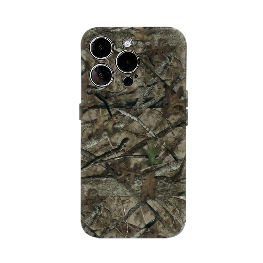

Branch Leaves Camouflage Phone Case for IPhone 16 15 14 13 12 11 X XS XR XSMAX 7 8 Pro Max Plus Double-layer Back Cover IPHONEXSMAX