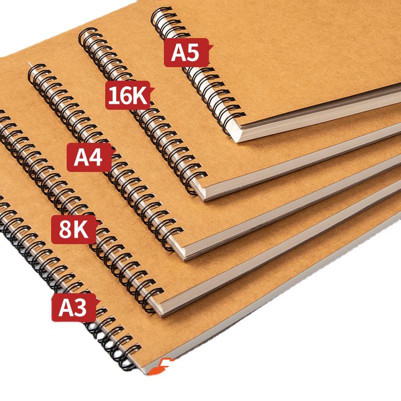 Dětský kroužkový skicák A4: Silné prázdné stránky pro kreslení a umění