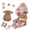KEIUMI 18 Inch Reborn Baby Doll Full Silicone Vinyl Realistic Skin Like Newborn Girl Toy Children Birthday Gift