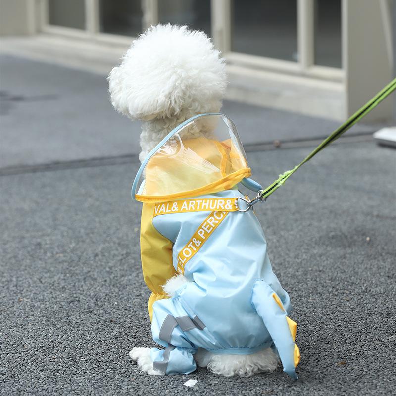 

Cartoon Dinosaur Waterproof Dog Raincoat With Built-in Leash For Small Pets Rainy Day Outdoor Walking Trip XS 24cm, 1.0-1.5kg