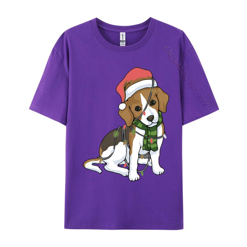 Beagle Christmas Tree Decoration Funny Tshirt Unisex T Shirts Gifts Print Tshirts Casual Plus Size Tops Tee