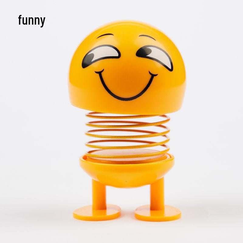 Car Interior Decor: Funny Bobblehead Emoji Pack - Creative and Popular