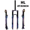 PASAK Aluminum Alloy MTB Bicycle Fork Supension Air 26/27.5/29er Inch Mountain Bike 32RL100mm Fork For A Bicycle Colour Plating