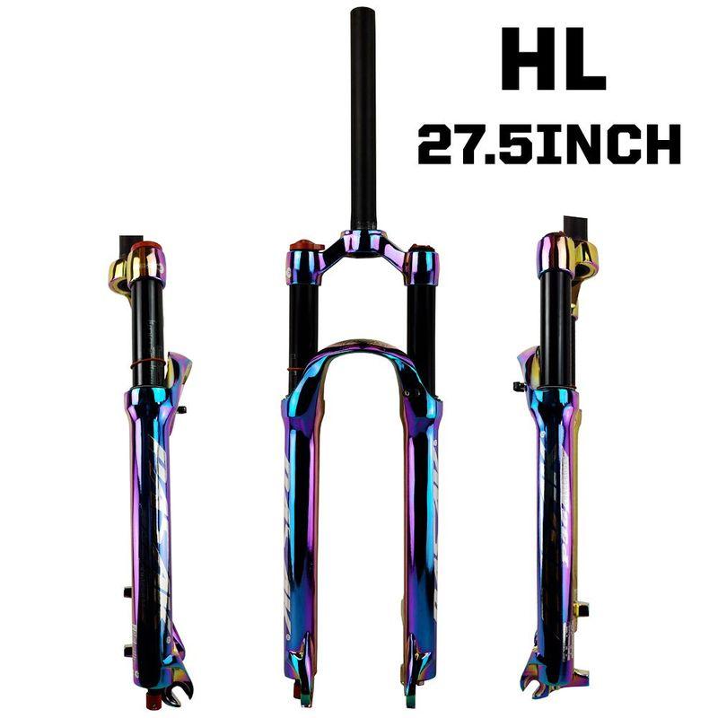 PASAK Aluminum Alloy MTB Bicycle Fork Supension Air 26/27.5/29er Inch Mountain Bike 32RL100mm Fork For A Bicycle Colour Plating