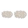 100pcs White Faux Pearl Button Sew on Skrit Garment Hat Wedding Dress Decor