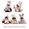 Kinder Wintermütze Warmer Plüschschal Mützen Dicke Ohrenklappen Kapuzenmützen mit Hasenohren Dekoration für Jungen Mädchen Alter 3-8