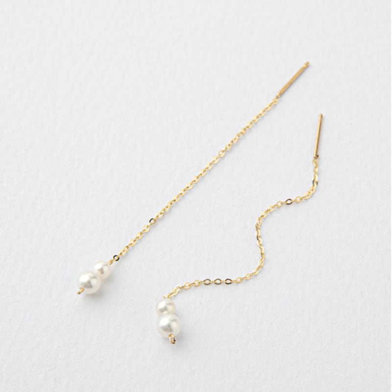 OR D`OR [14K] Mini Freshwater Pearl Drop Earrings