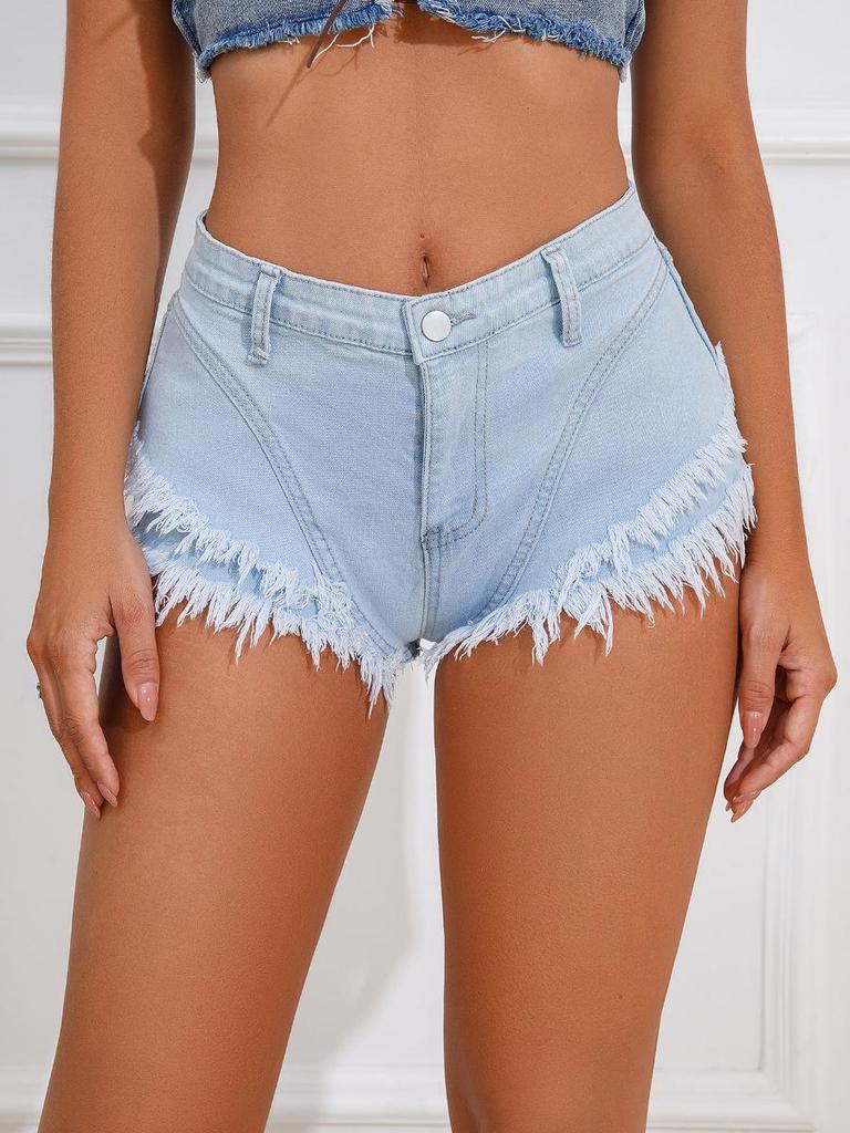 High Waist Summer Casual Cake Style Women's Denim Shorts