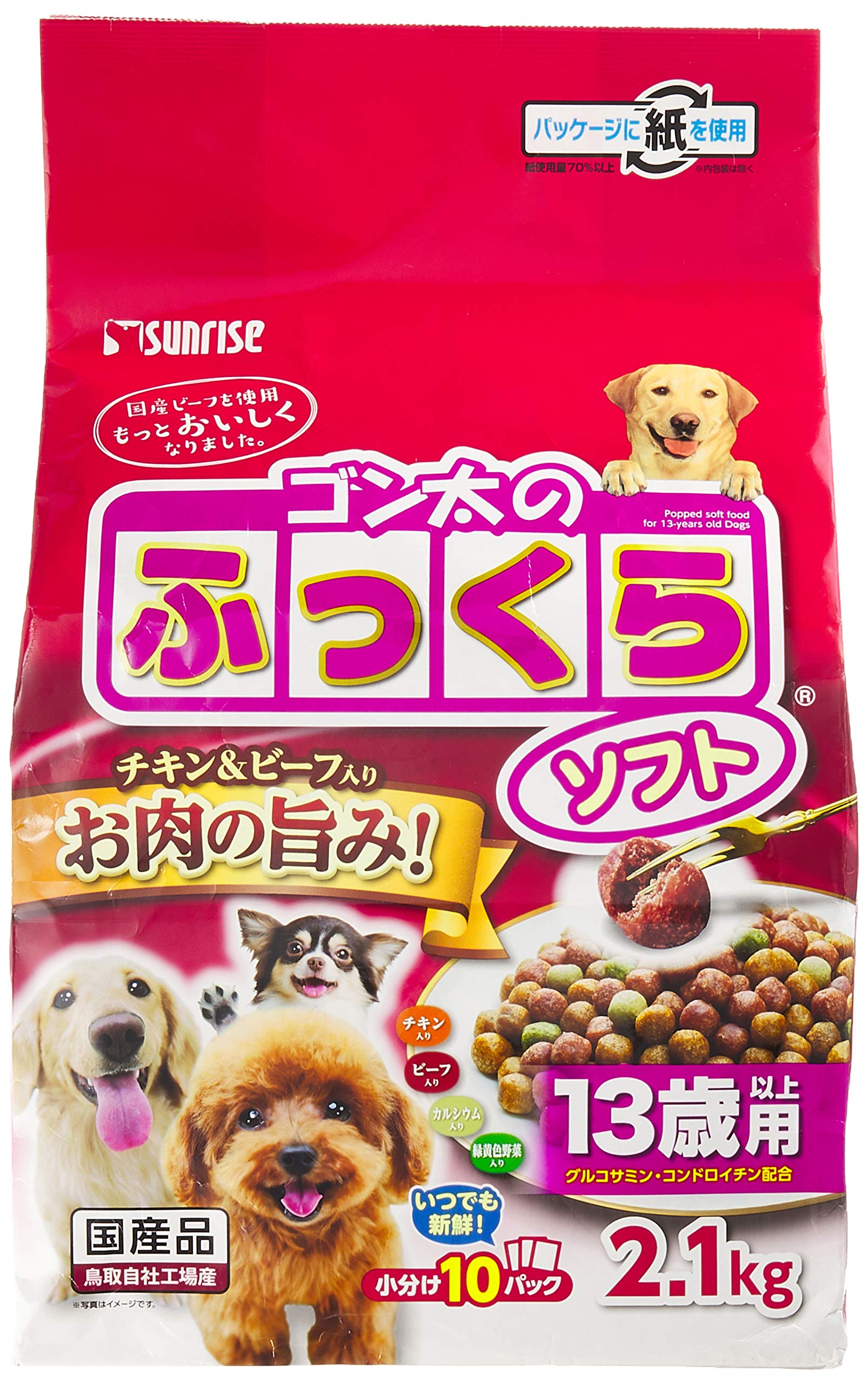 

Marukan Dog Food Fluffy Soft for ages 13 and up Gonta s 2.1kg (x 1)