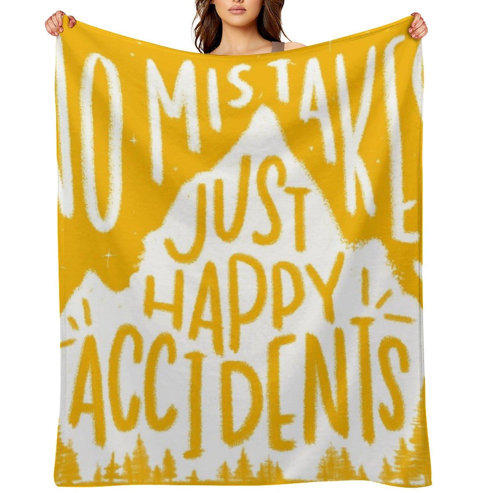 Sunny No Mistakes, Just Happy Accidents Throw Blanket Baby Extra Large Throw Luxury Brand Sofa Quilt Blankets 30x40in