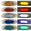 10PCS Waterproof 16-LED Trailer RV Side Marker Turn Signal Lights Chrome 12V-24V  LED Side Mirror Marker Light for Semi Trucks