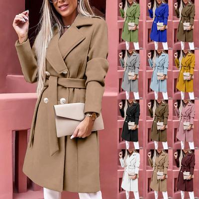 Cardigan Nico pour femme à manches longues et couleur unie, à double boutonnage