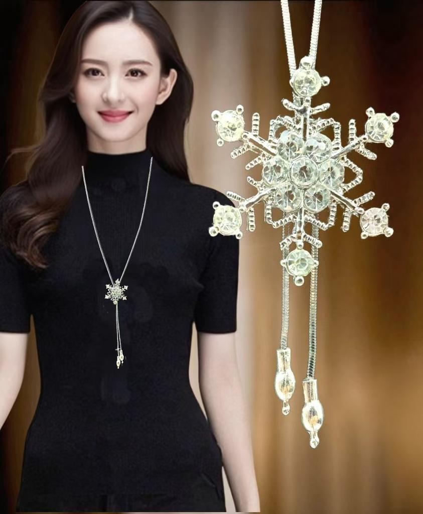 Korean Version Autumn and Winter Sweater Chain Long Pearl Necklace Pendant Autumn and Winter Temperament Fringed Jewelry Accessories