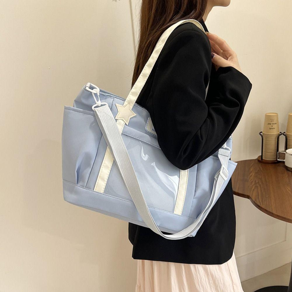 Waterproof Transparent Itabag Nylon School Tote Bag Fashion Messenger Bag  Shoulder Bags