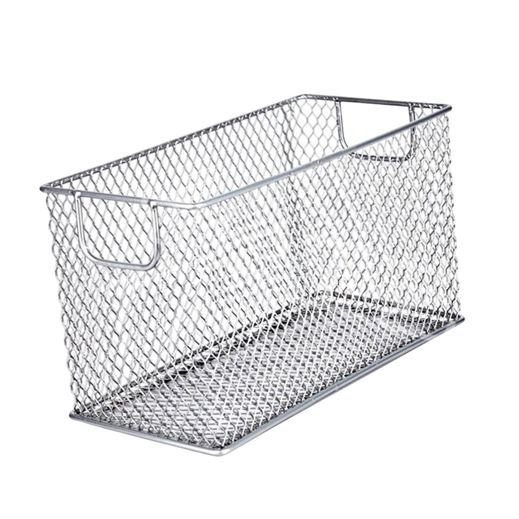 Mesh Wire Storage Basket Multifunction Organizing Organizer Bin Wire Basket for Shelves Bathroom Countertop Pantry Laundry