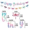Insect Theme Birthday Party Decor Set With Colorful Dragonfly Flags Spiral And