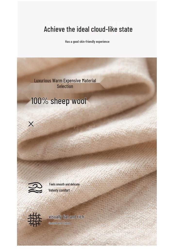 Autumn/Winter Women's Pure Wool Polo Collar Knit Cardigan