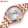 CURREN Women's Quartz Watch Luxury Diamond Stainless Steel Strap Waterproof Fashion Simple Small Dial Ladies Casual Watches
