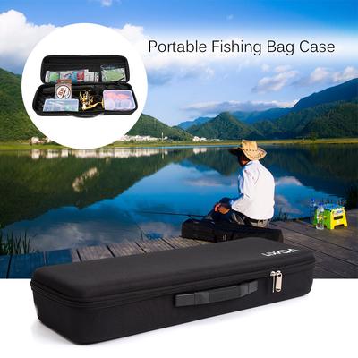 Lixada Portable Fishing Bag Case EVA Shockproof Fishing Rod and Reel Carry Bag Fishing Pole Storage