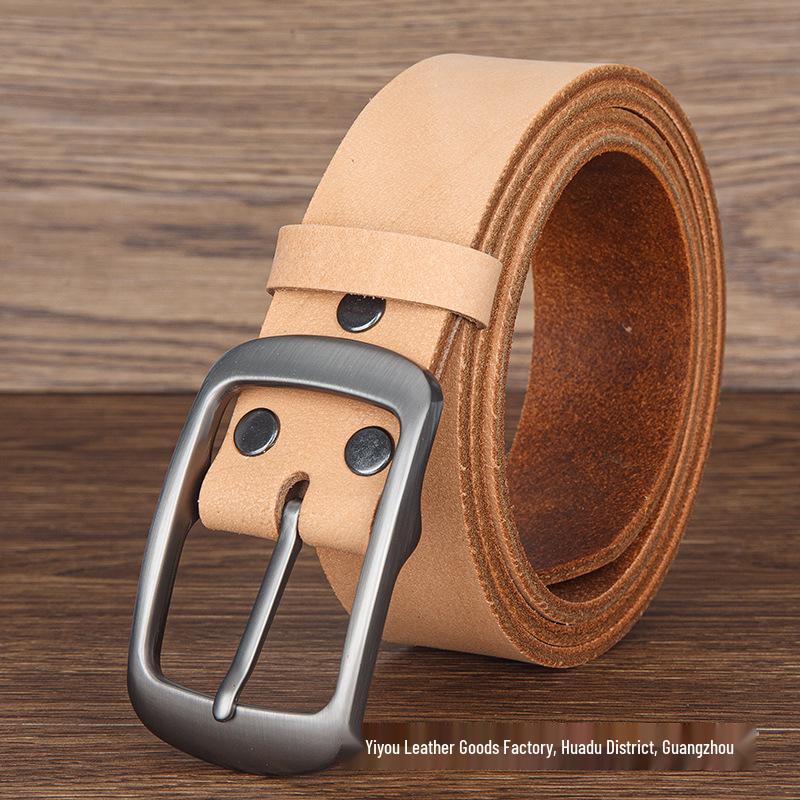 

Мужской ремень из натуральной кожи с Н-образной пряжкой - Повседневный и универсальный для джинсов 120 cm