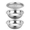 Stainless Steel Drain Basket 3 In 1 Colanders Basin Multifunct Vegetable Slicer Grater Thickened Drainage Basin Kitchen Tool New